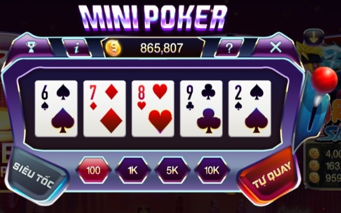 Chi tiết phiên bản Mini Poker đổi thưởng hấp dẫn
